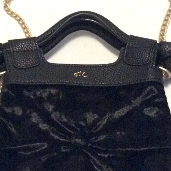 FOLEY AND CORINNA BLACK CRUSHED VELVET MINI BAG - Picture 2 of 6